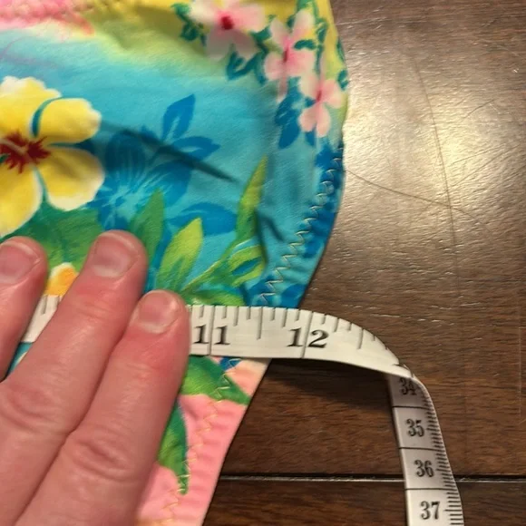 California waves 2005 2pc swimsuit tropical print halter top new large - Picture 5 of 16